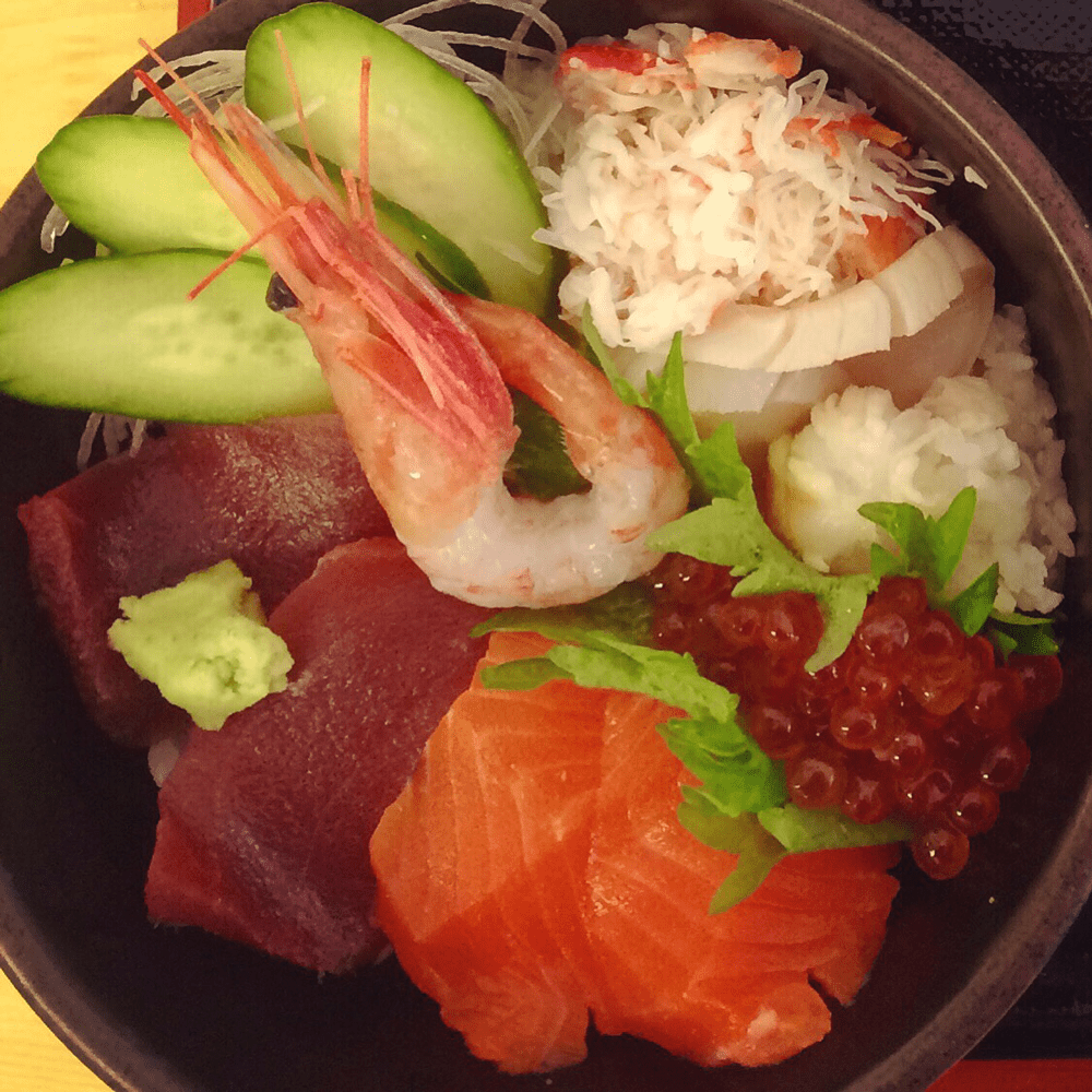 Sushi breakfast from Nijo Market in Sapporo
