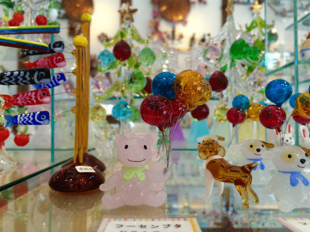 glass trinket animals