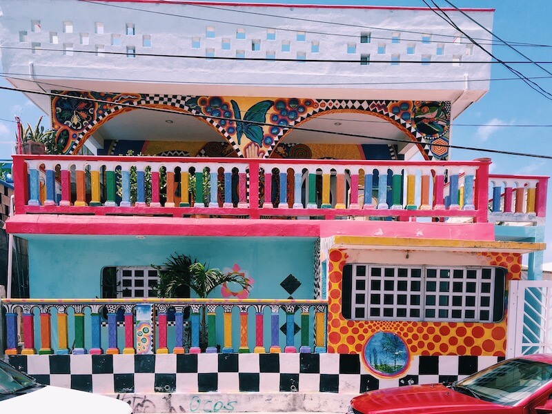 colorfully painted house