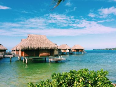 Overwater bungalows in Papeete, French Polynesia