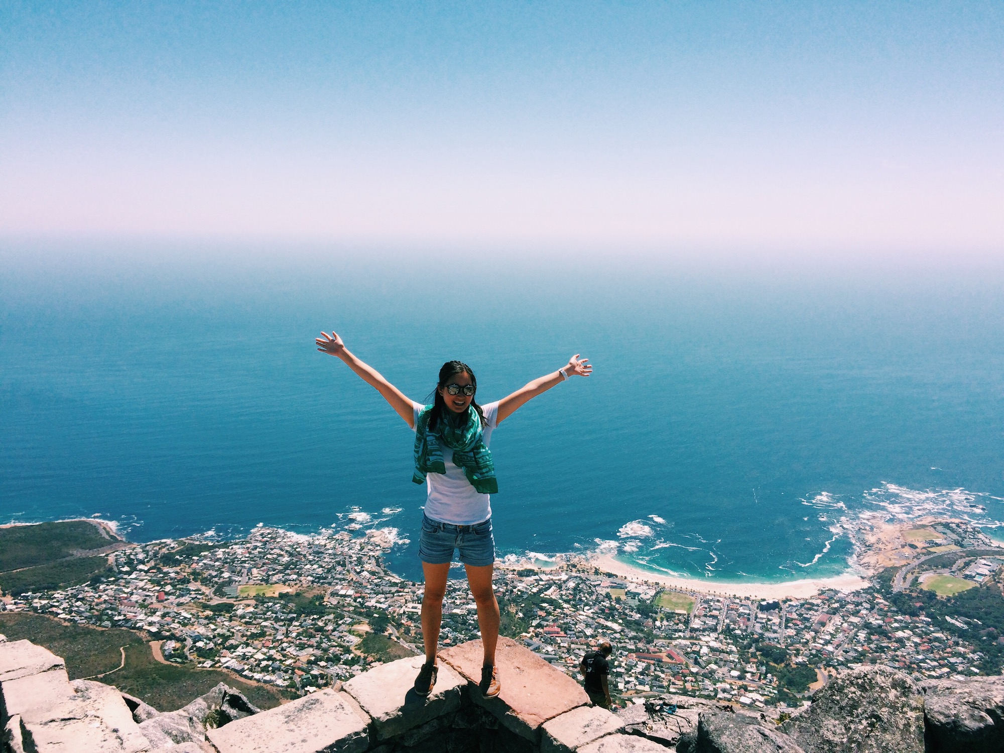 on top of table mountain in cape town, south Africa