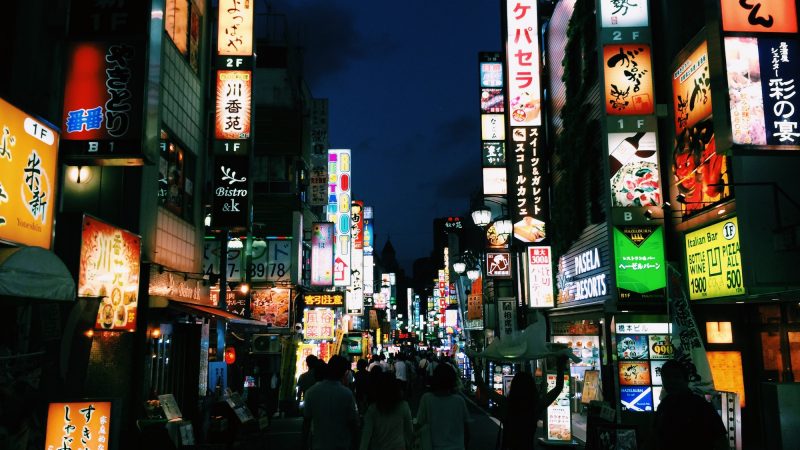 neon signs in Shinjuku