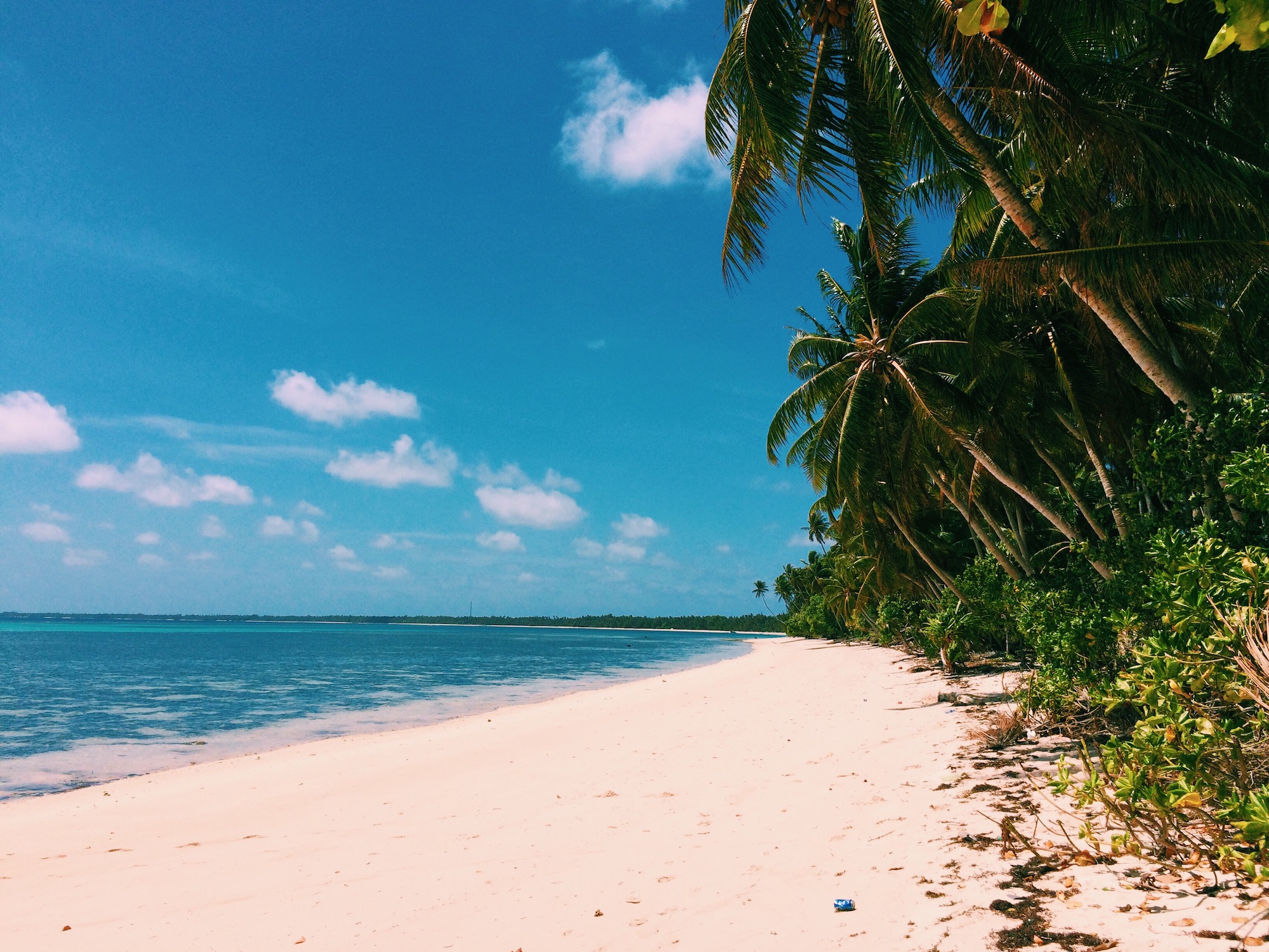 Secluded beach in Majuro, Marshall Islands