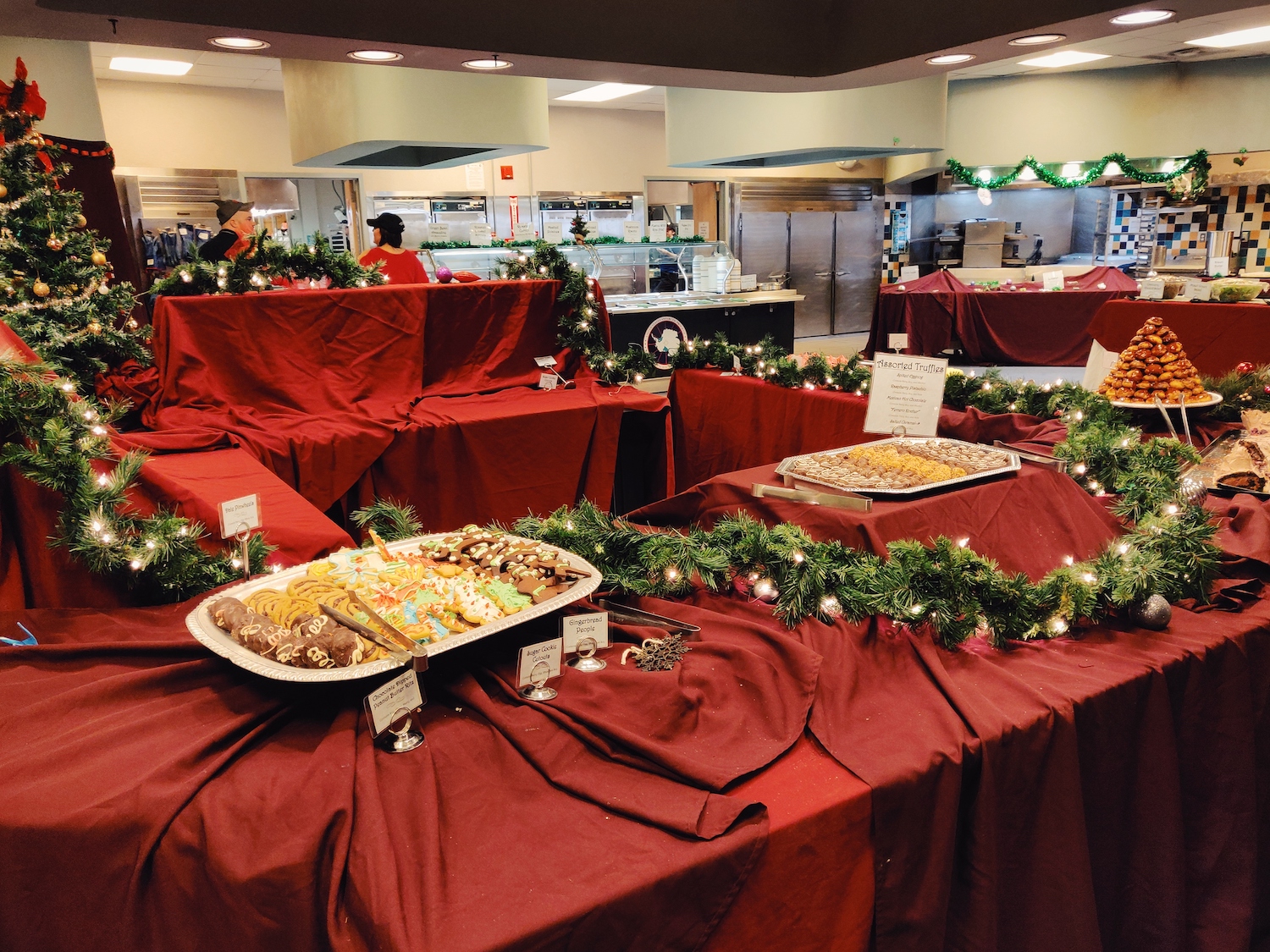 McMurdo Station galley festively decorated for Christmas