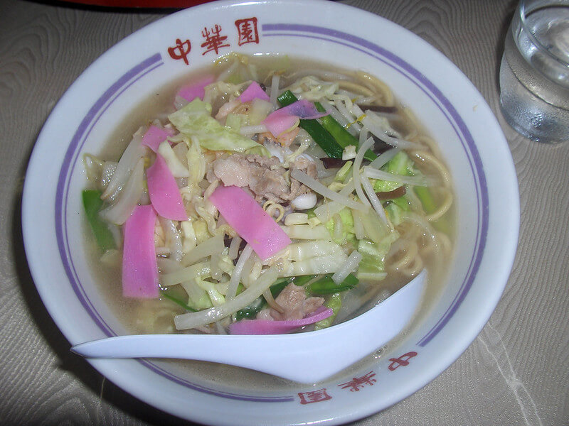 champon soup noodles in a bowl