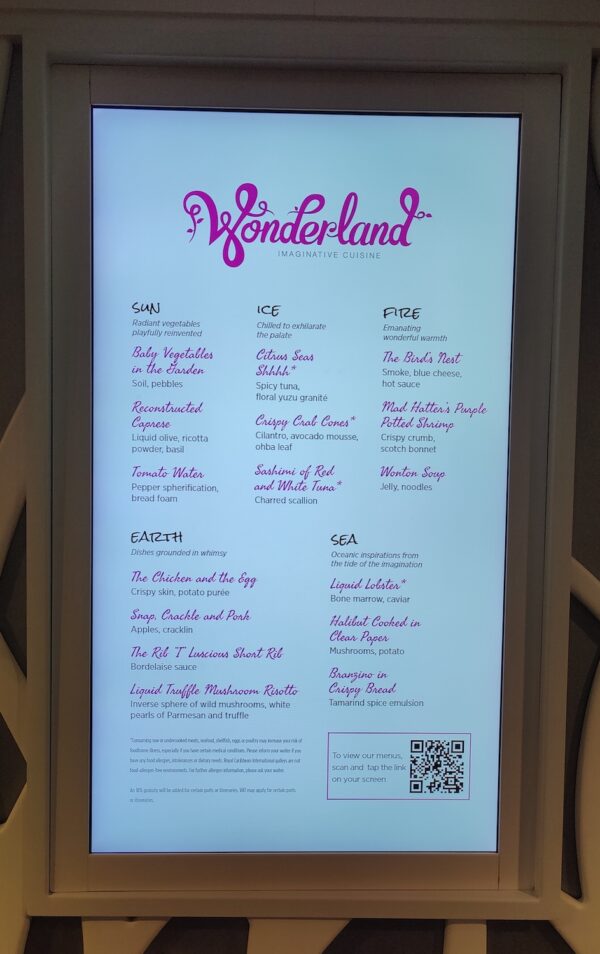 Wonderland on Symphony of the Seas Review • Wander Eat Write