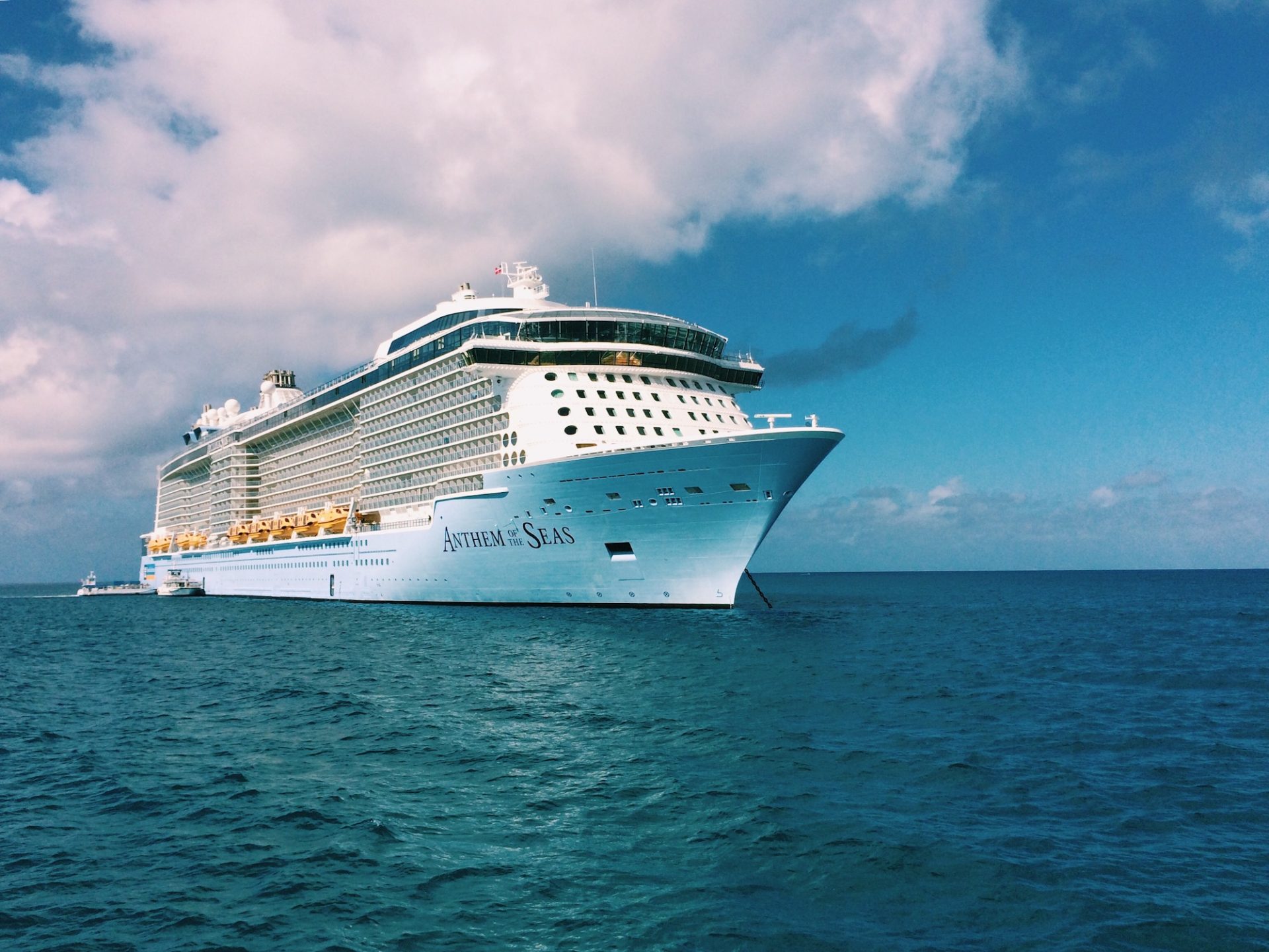 Anthem of the Seas docked in Cococay, Bahamas