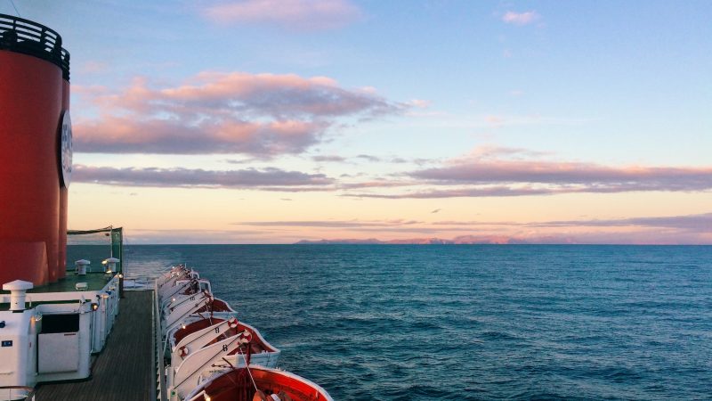 Peace Boat's Ocean Dream cruise ship at sea