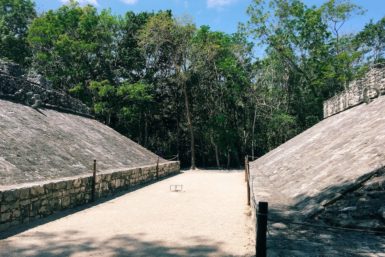 Mayan ball court inside the Coba Ruins