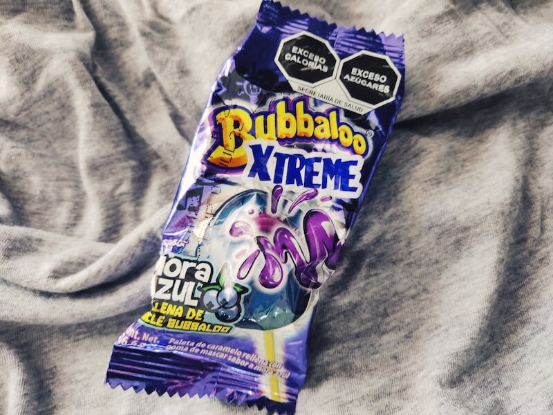 Mexican lollipop Bubbaloo xtreme mora azul