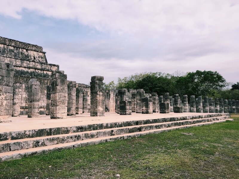 columns at Chichen Itza