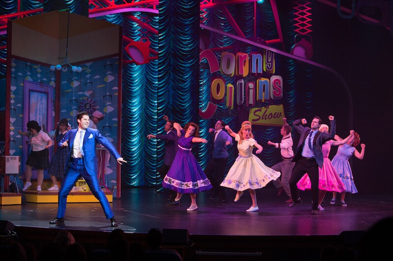 Dancers perform in Symphony of the Seas' Hairspray Broadway musical production