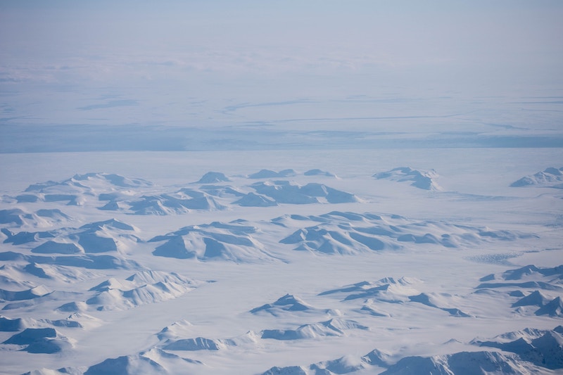 Ice and snow covered area